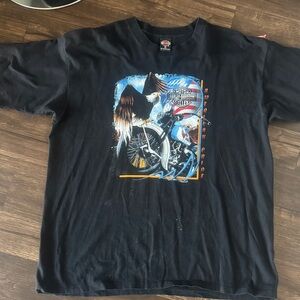 Harley-Davidson Black Tee with Eagle Graphic